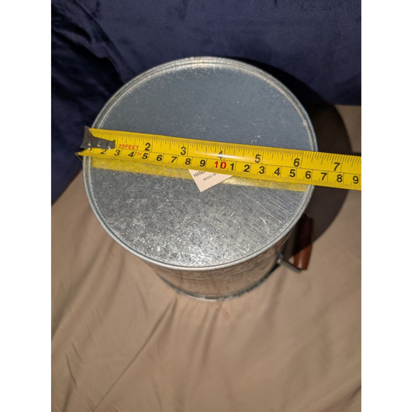 Kitchen Ice Bucket Galvanized Silver With Lid - Picture 5 of 5